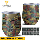 Personalized Belgian Soldier/Veterans Tumbler Printed 22APR-HQ04