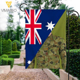 Personalized Australian Soldier Garden Flag Printed 22APR-MQ04
