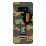 Personalized Belgium Army Veteran Camo Phone Case Printed 3C 0404