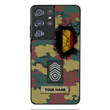 Personalized Belgium Army Veteran Camo Phone Case Printed 3C 0404