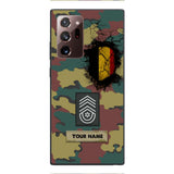 Personalized Belgium Army Veteran Camo Phone Case Printed 3C 0404