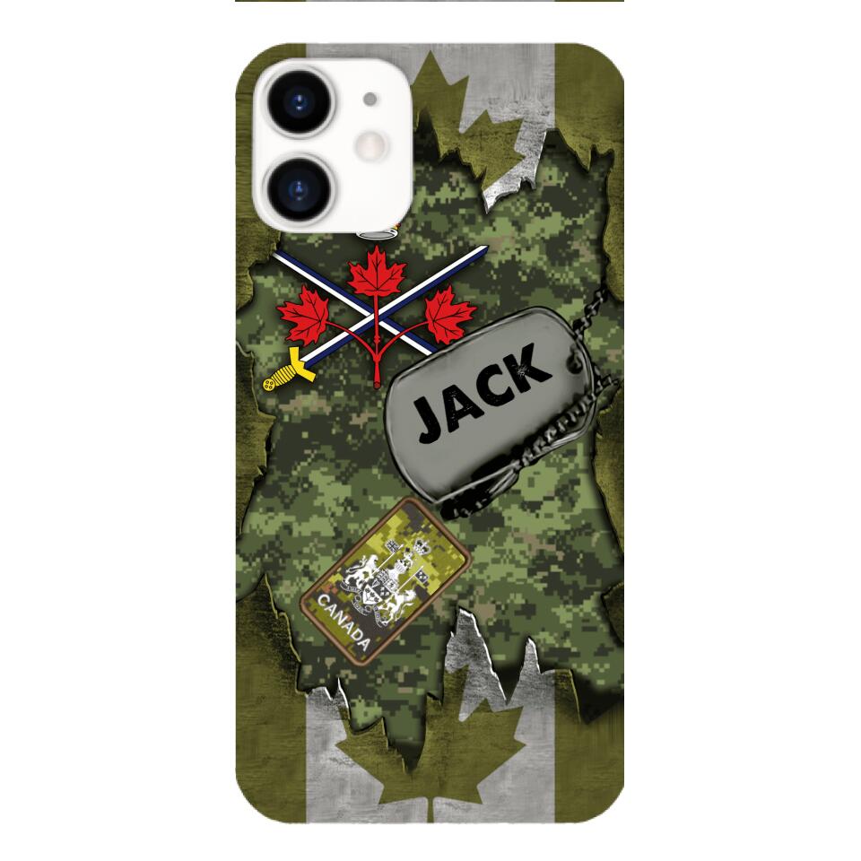 Personalized Canadian Army Camo Phone Case Printed T3Q 0404