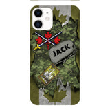 Personalized Canadian Army Camo Phone Case Printed T3Q 0404
