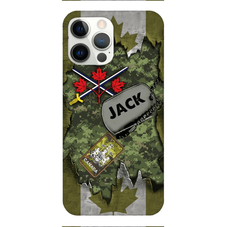 Personalized Canadian Army Camo Phone Case Printed T3Q 0404