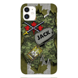 Personalized Canadian Army Camo Phone Case Printed T3Q 0404