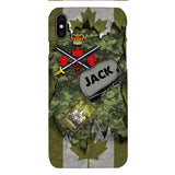 Personalized Canadian Army Camo Phone Case Printed T3Q 0404