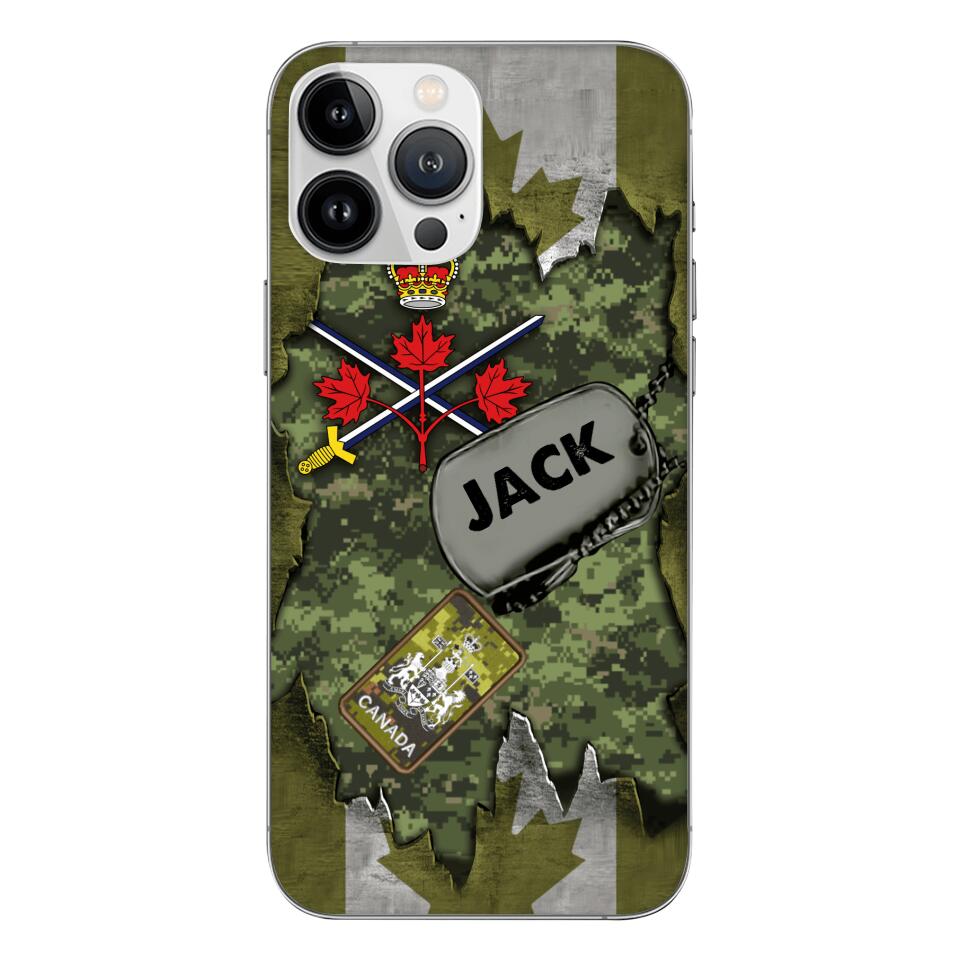 Personalized Canadian Army Camo Phone Case Printed T3Q 0404