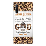 PERSONALIZED MONTH GIRL LEOPARD PHONECASE 3T 0504