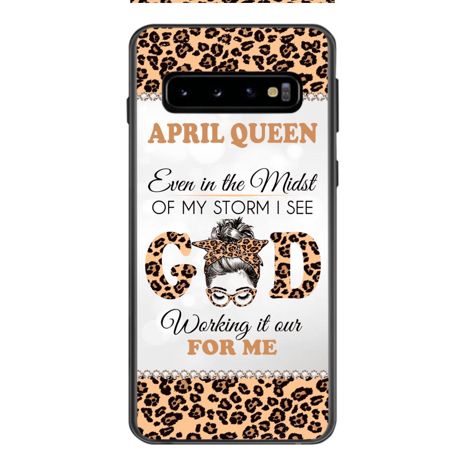 PERSONALIZED MONTH GIRL LEOPARD PHONECASE 3T 0504