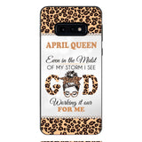 PERSONALIZED MONTH GIRL LEOPARD PHONECASE 3T 0504
