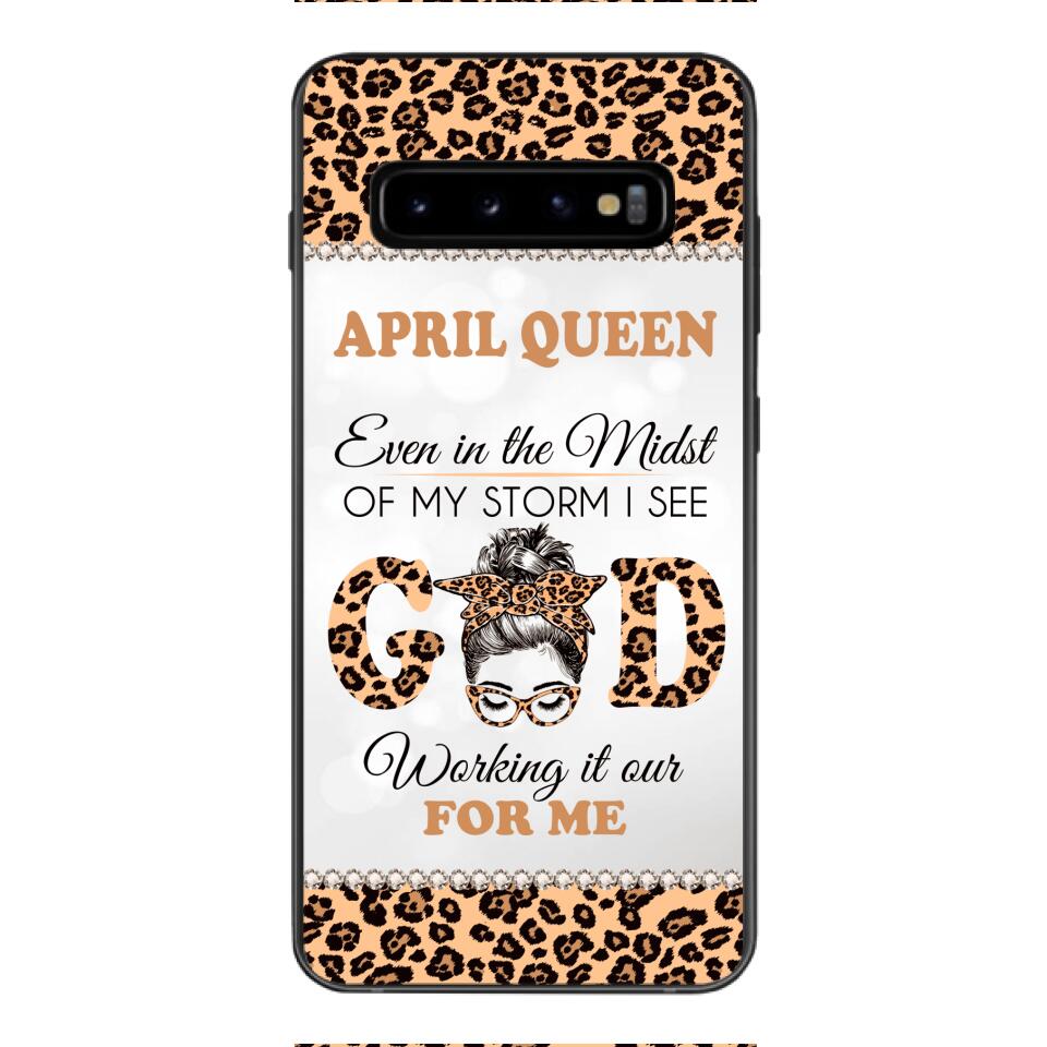 PERSONALIZED MONTH GIRL LEOPARD PHONECASE 3T 0504