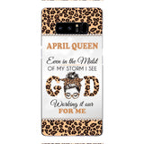 PERSONALIZED MONTH GIRL LEOPARD PHONECASE 3T 0504