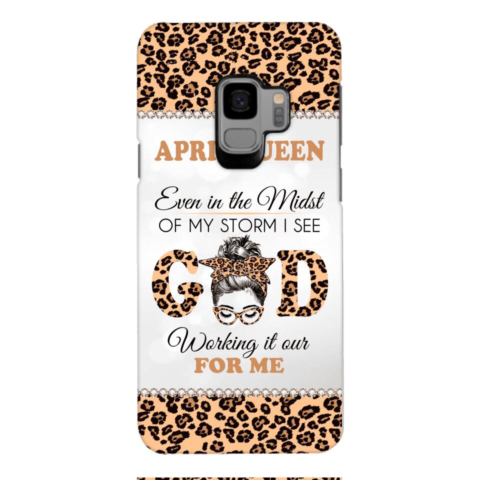 PERSONALIZED MONTH GIRL LEOPARD PHONECASE 3T 0504