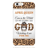 PERSONALIZED MONTH GIRL LEOPARD PHONECASE 3T 0504