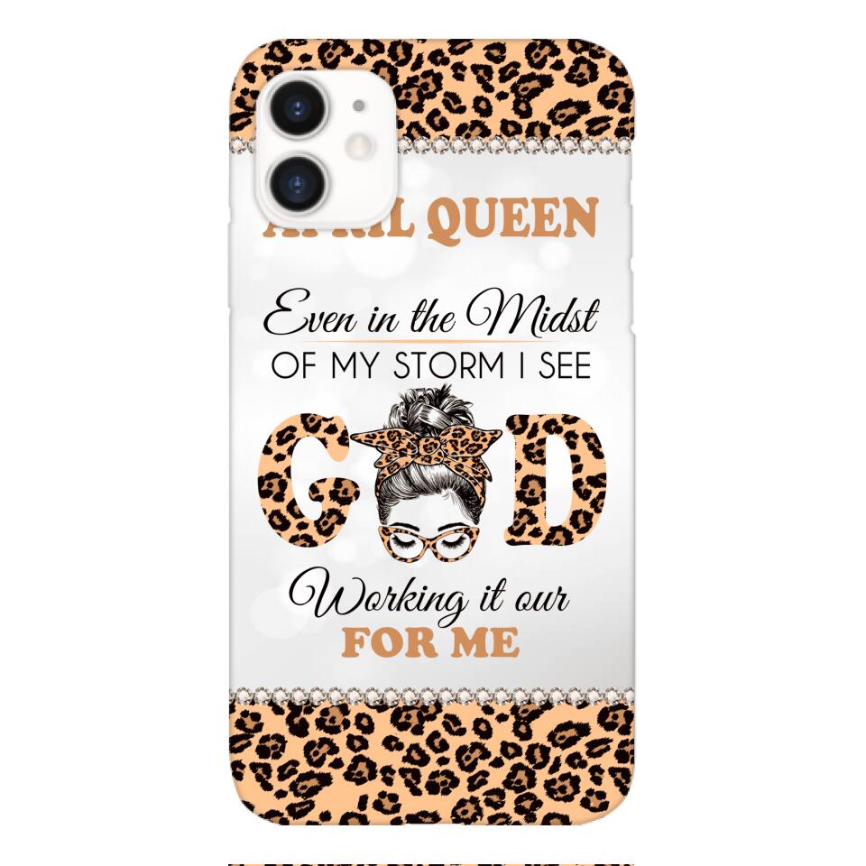 PERSONALIZED MONTH GIRL LEOPARD PHONECASE 3T 0504
