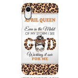 PERSONALIZED MONTH GIRL LEOPARD PHONECASE 3T 0504