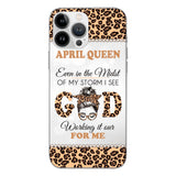 PERSONALIZED MONTH GIRL LEOPARD PHONECASE 3T 0504