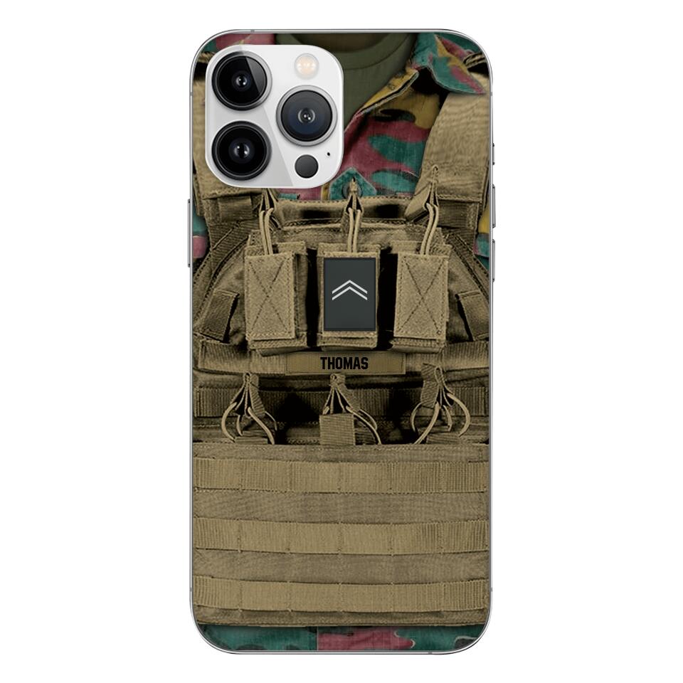 Personalized Belgian Soldier Phone Case Printed 22APR-DT05