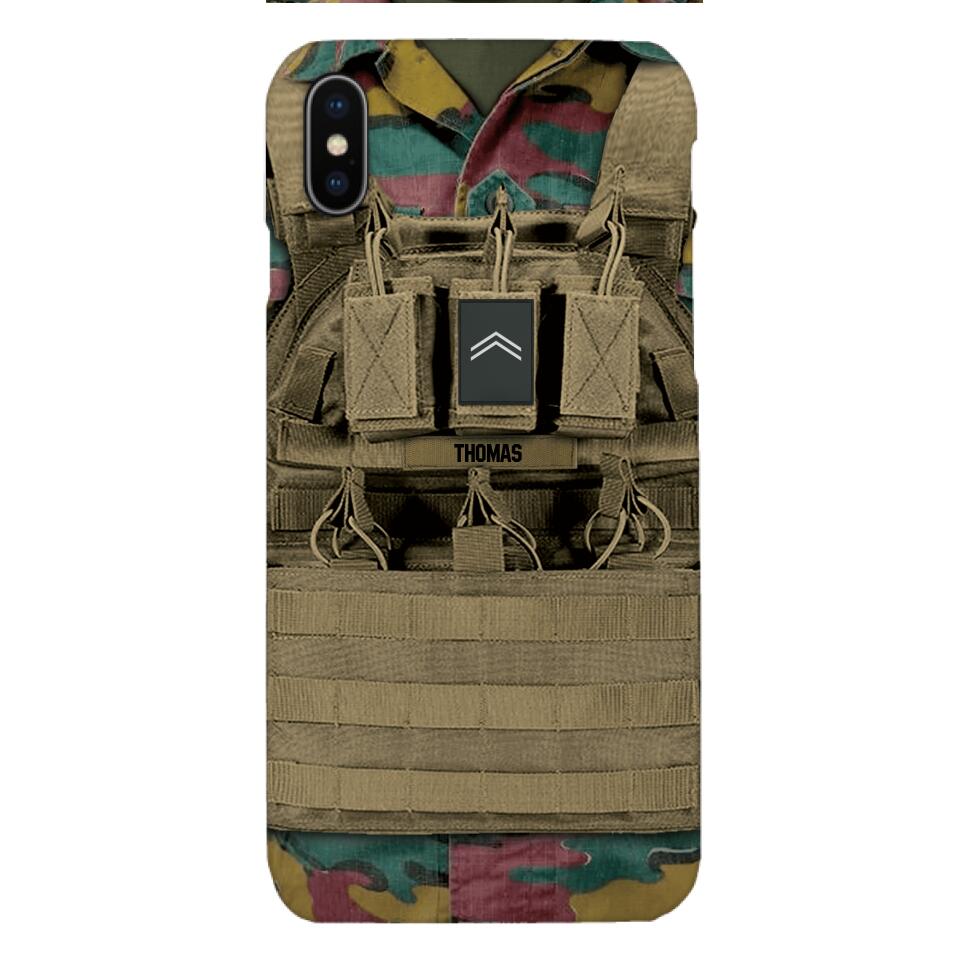 Personalized Belgian Soldier Phone Case Printed 22APR-DT05