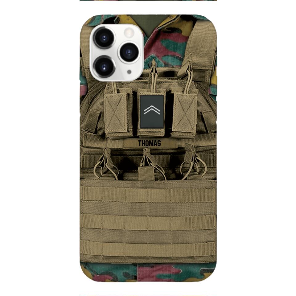 Personalized Belgian Soldier Phone Case Printed 22APR-DT05