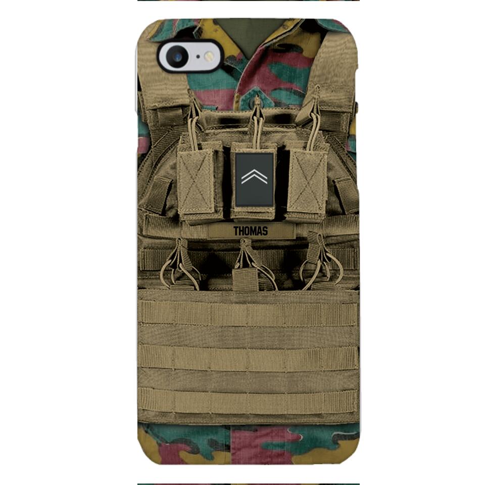 Personalized Belgian Soldier Phone Case Printed 22APR-DT05