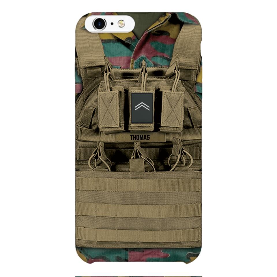 Personalized Belgian Soldier Phone Case Printed 22APR-DT05