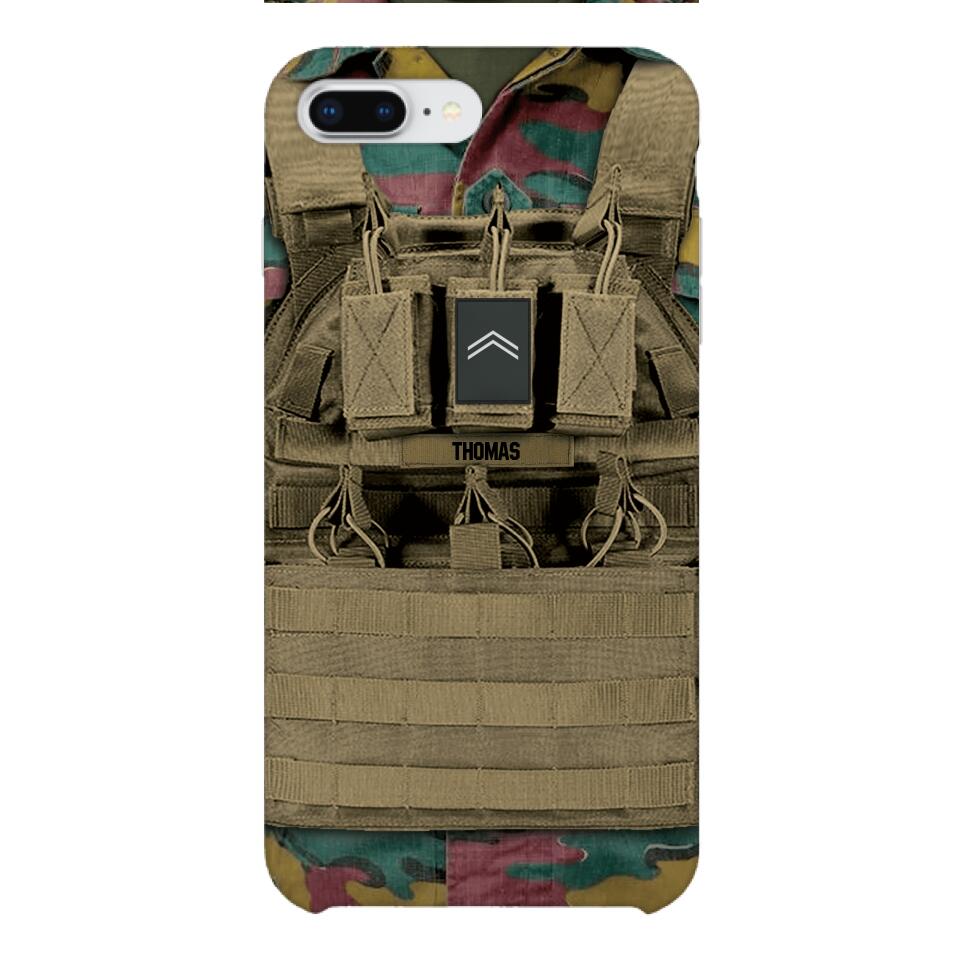 Personalized Belgian Soldier Phone Case Printed 22APR-DT05