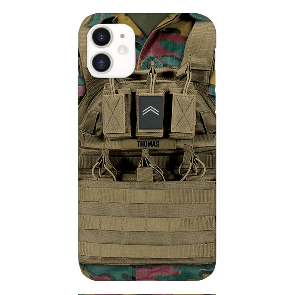 Personalized Belgian Soldier Phone Case Printed 22APR-DT05