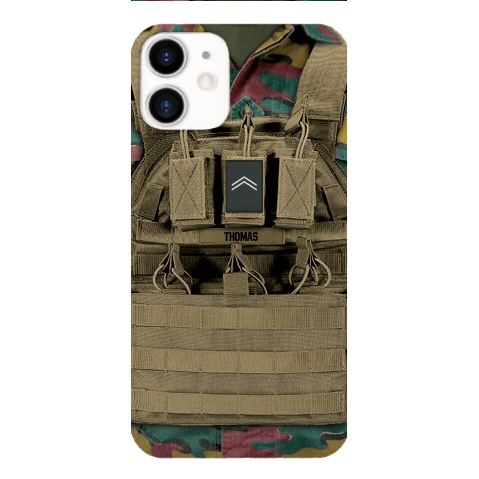 Personalized Belgian Soldier Phone Case Printed 22APR-DT05