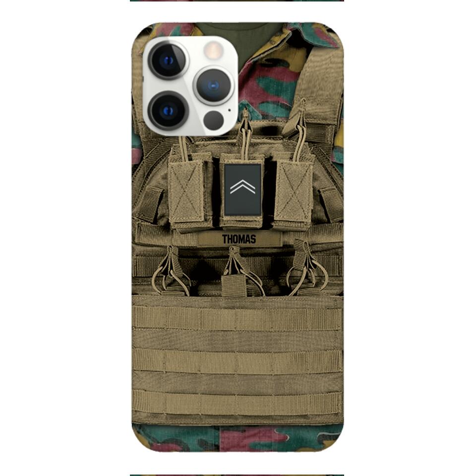 Personalized Belgian Soldier Phone Case Printed 22APR-DT05