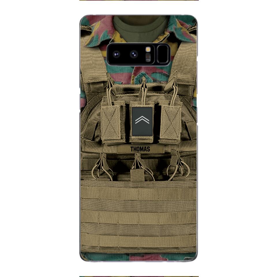 Personalized Belgian Soldier Phone Case Printed 22APR-DT05