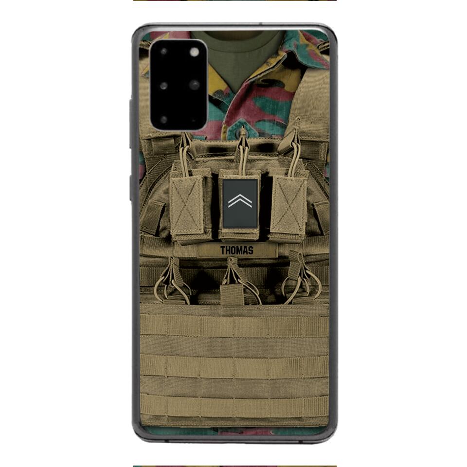 Personalized Belgian Soldier Phone Case Printed 22APR-DT05