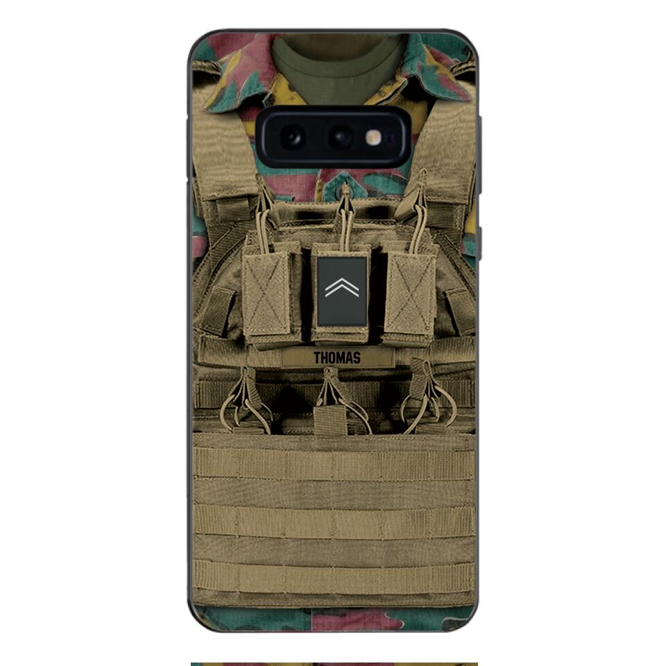 Personalized Belgian Soldier Phone Case Printed 22APR-DT05