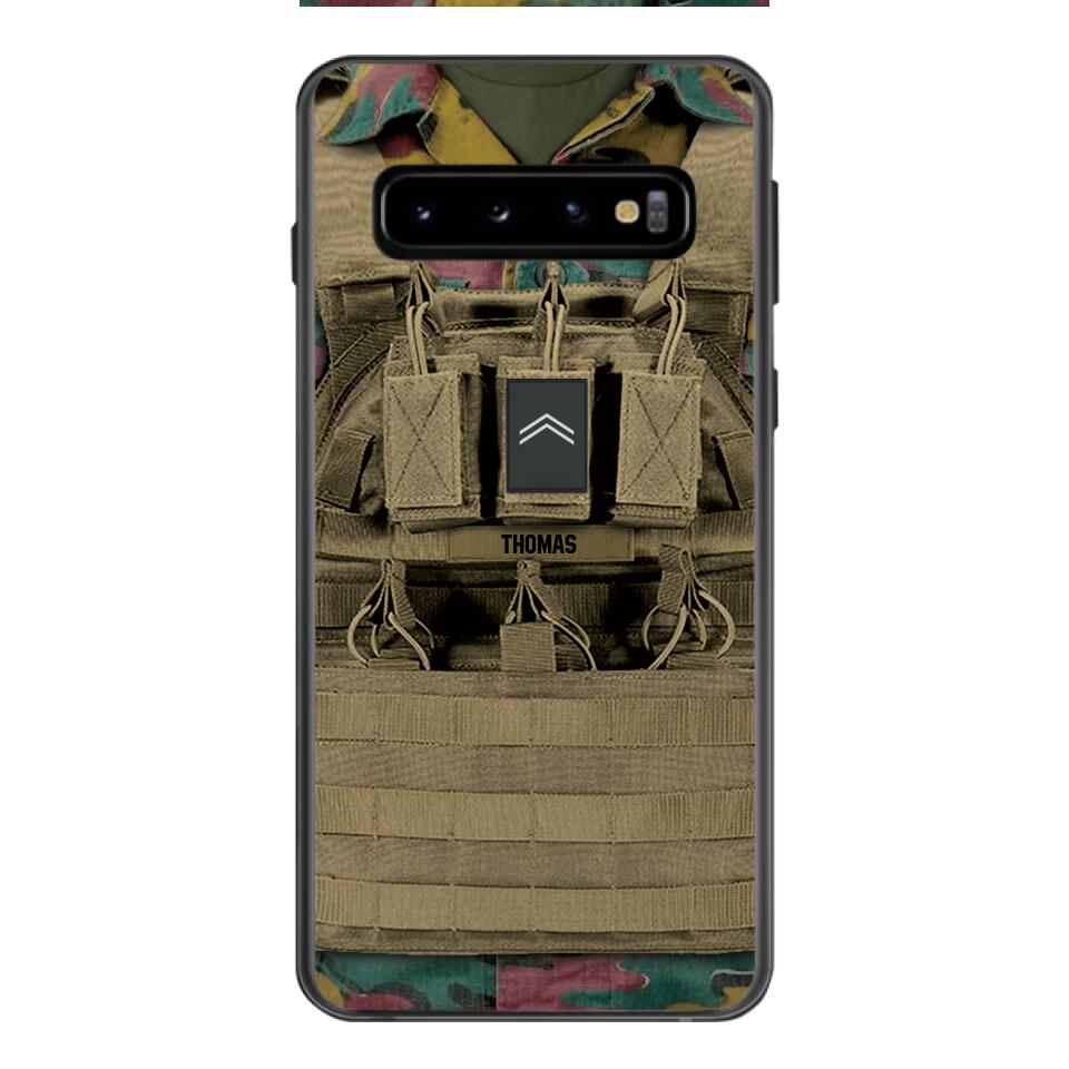 Personalized Belgian Soldier Phone Case Printed 22APR-DT05