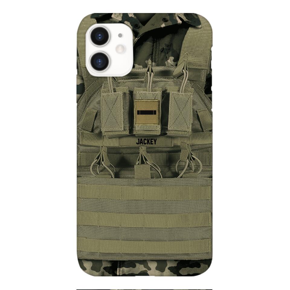 Personalized French Soldier Phone Case Printed 22APR-DT05