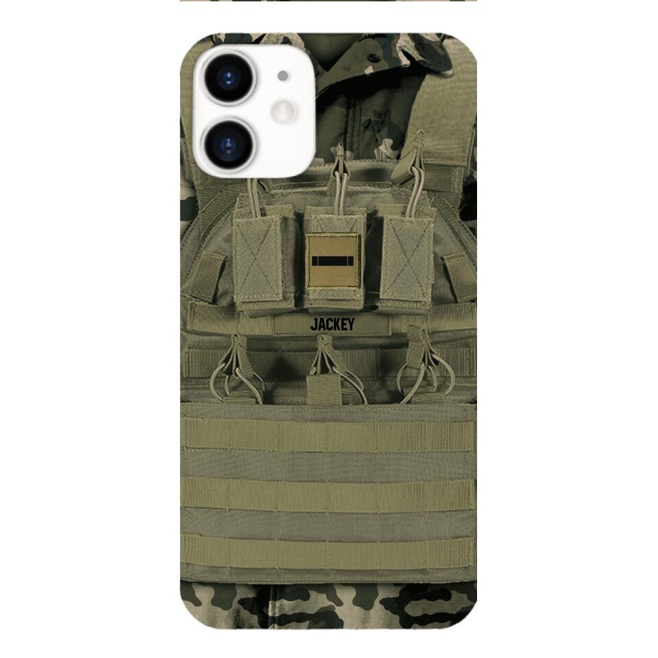 Personalized French Soldier Phone Case Printed 22APR-DT05