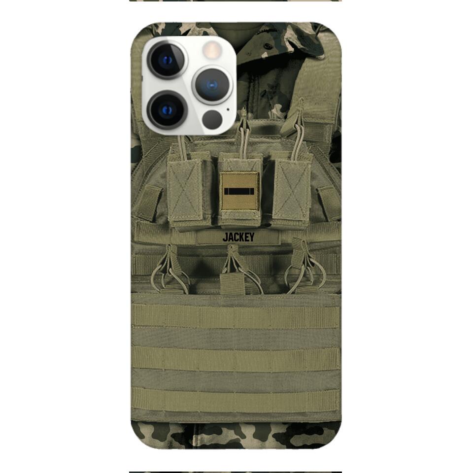 Personalized French Soldier Phone Case Printed 22APR-DT05