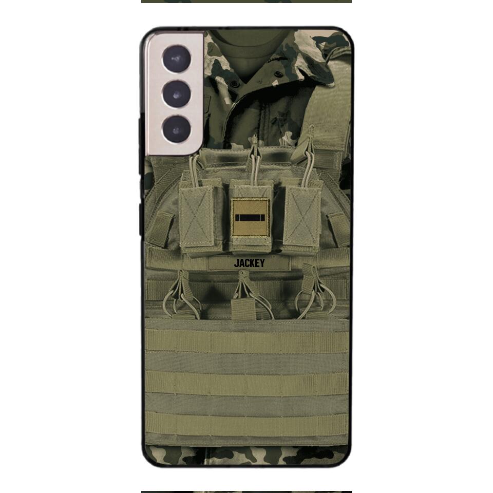 Personalized French Soldier Phone Case Printed 22APR-DT05
