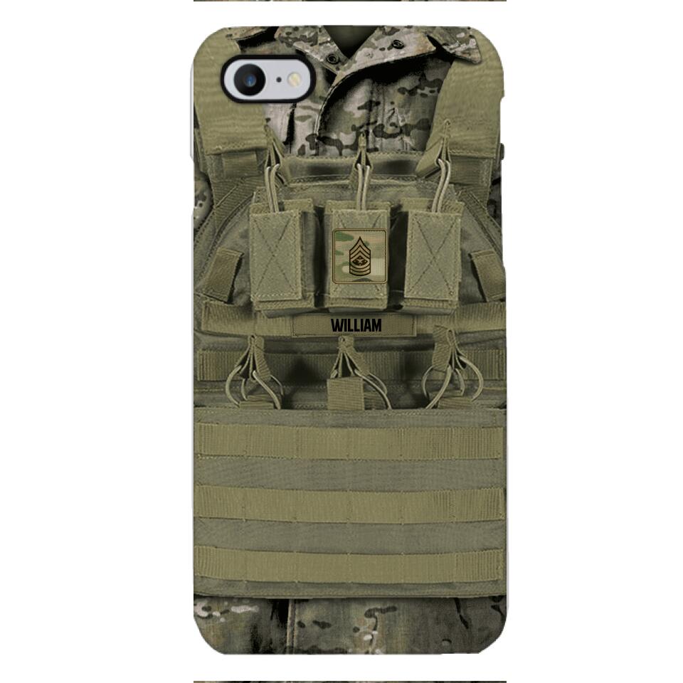 Personalized U.S Soldier Phone Case Printed 22APR-DT05