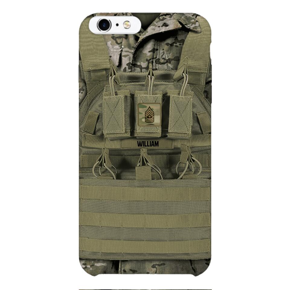 Personalized U.S Soldier Phone Case Printed 22APR-DT05