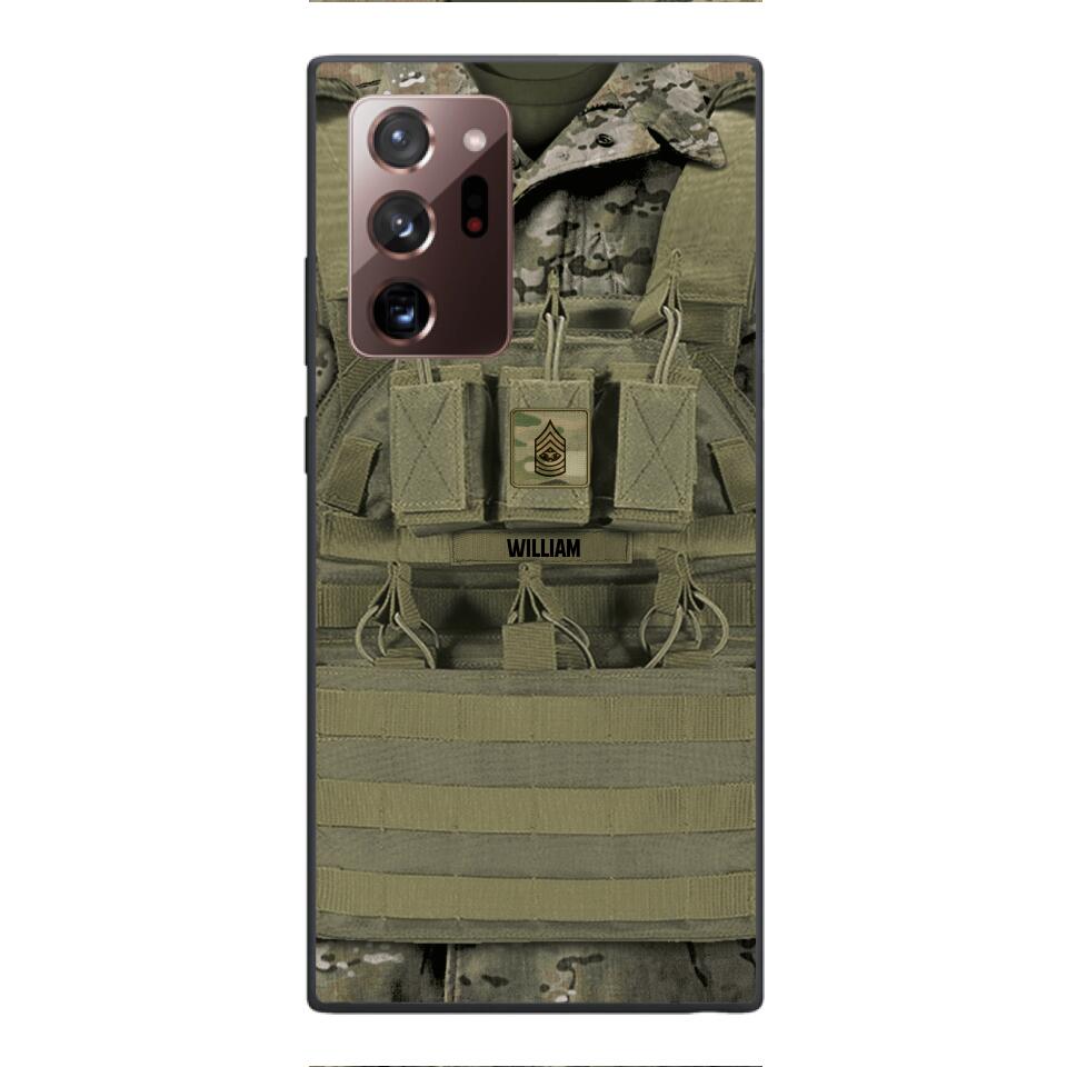 Personalized U.S Soldier Phone Case Printed 22APR-DT05