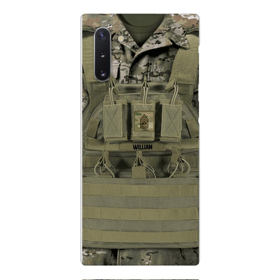 Personalized U.S Soldier Phone Case Printed 22APR-DT05
