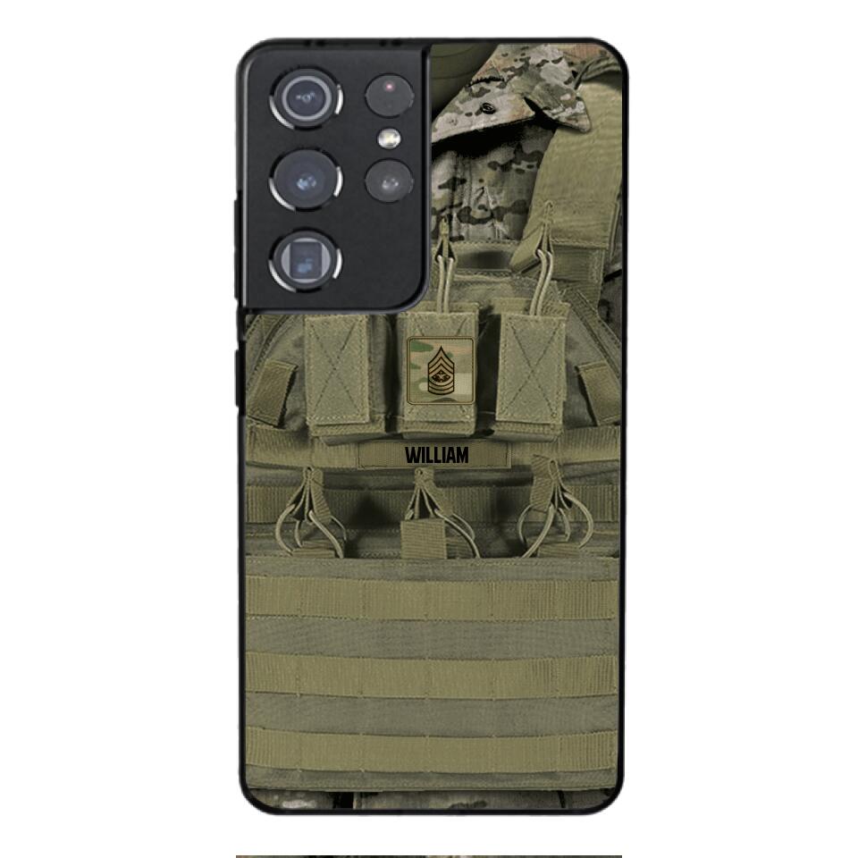 Personalized U.S Soldier Phone Case Printed 22APR-DT05