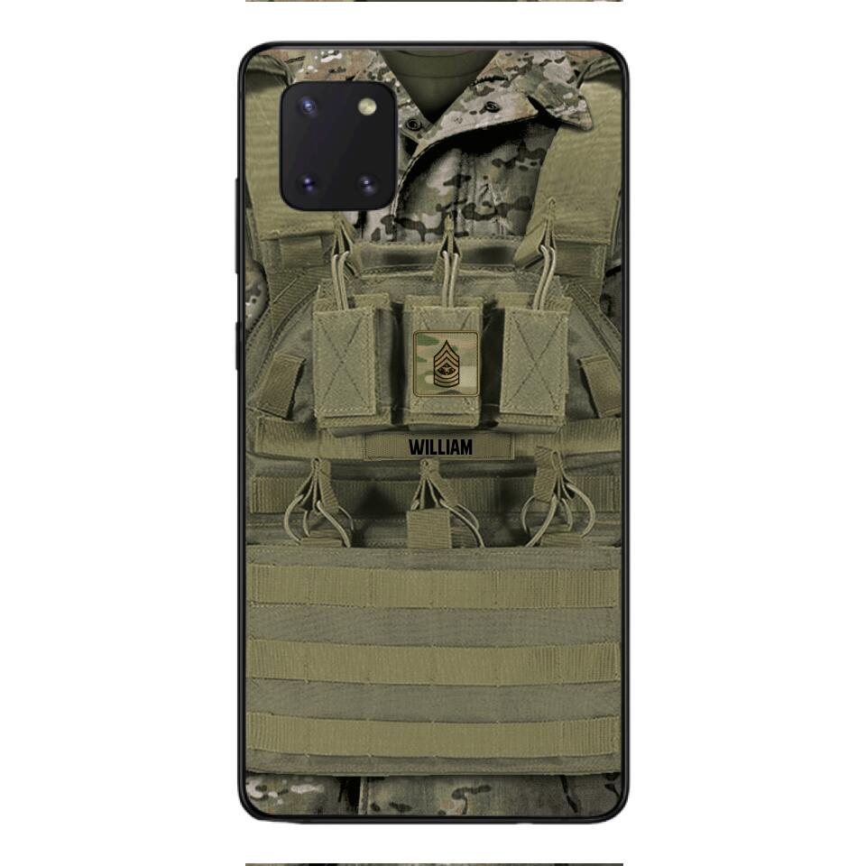 Personalized U.S Soldier Phone Case Printed 22APR-DT05