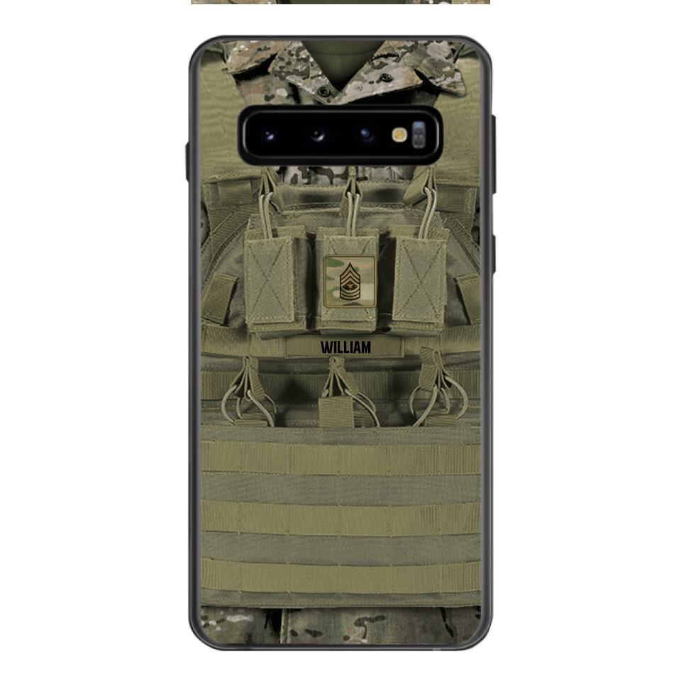 Personalized U.S Soldier Phone Case Printed 22APR-DT05