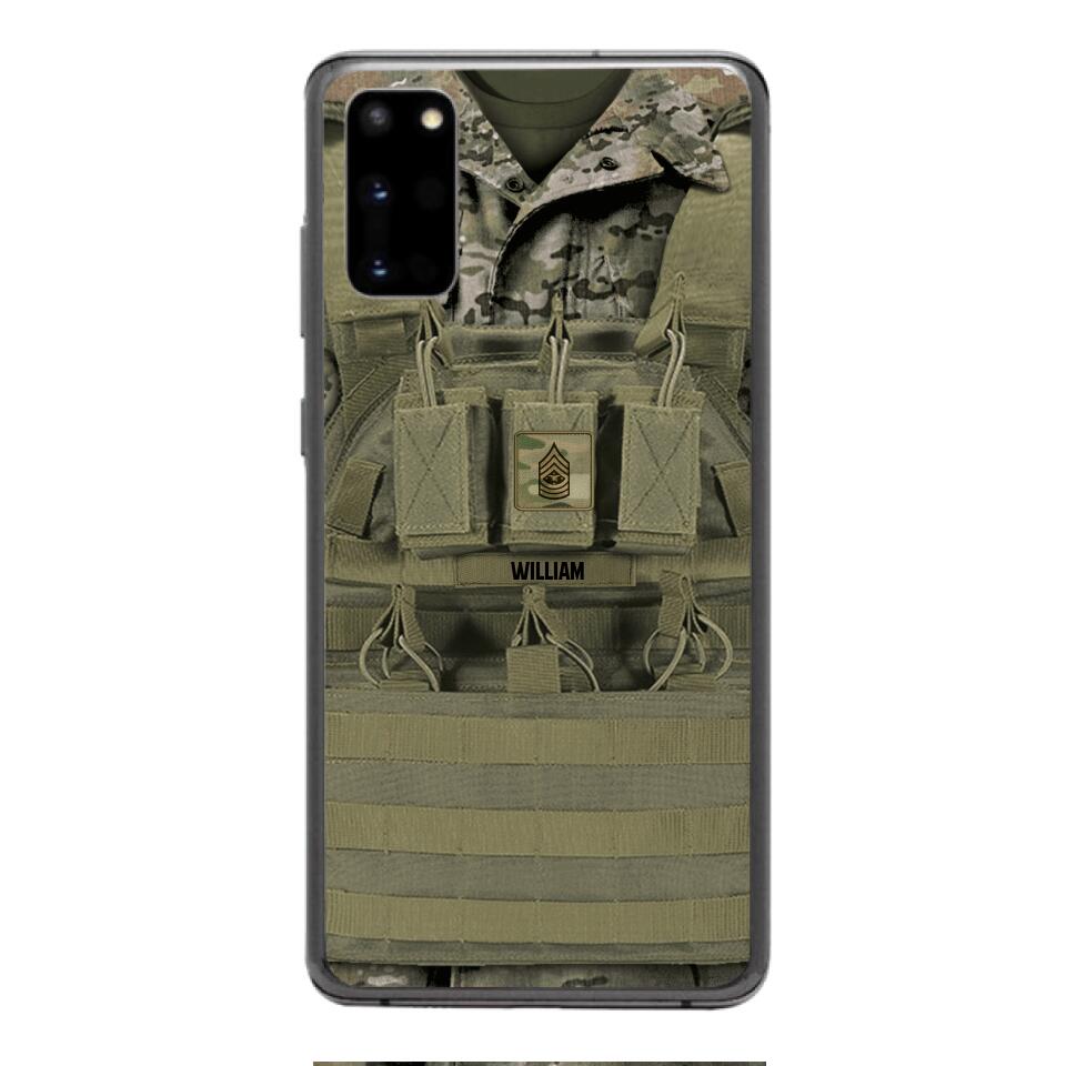 Personalized U.S Soldier Phone Case Printed 22APR-DT05
