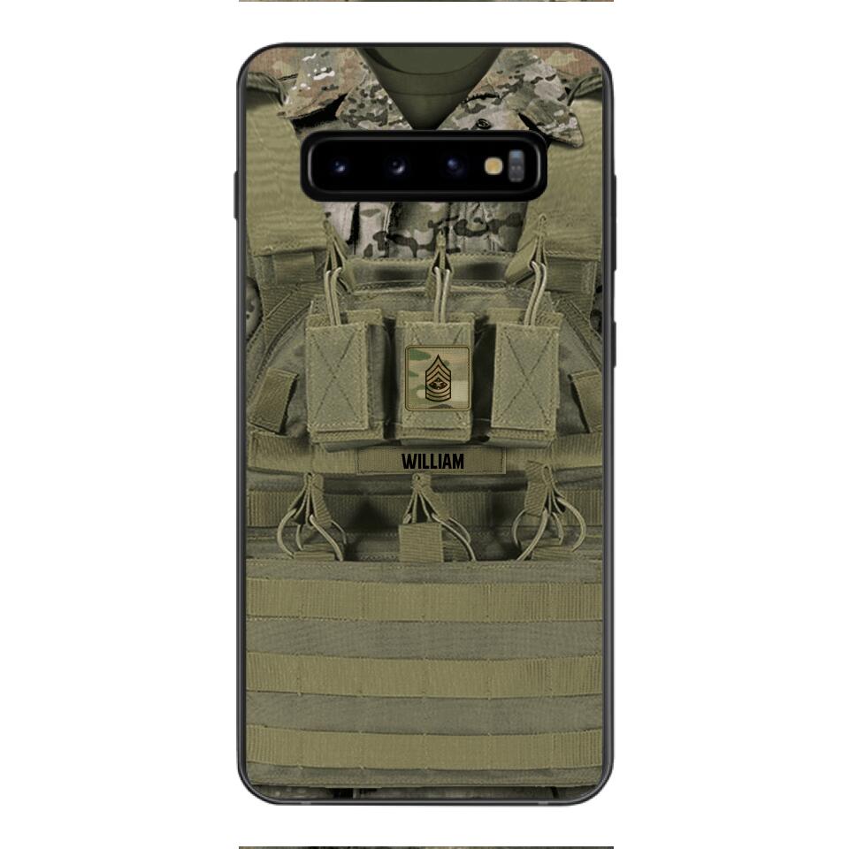 Personalized U.S Soldier Phone Case Printed 22APR-DT05