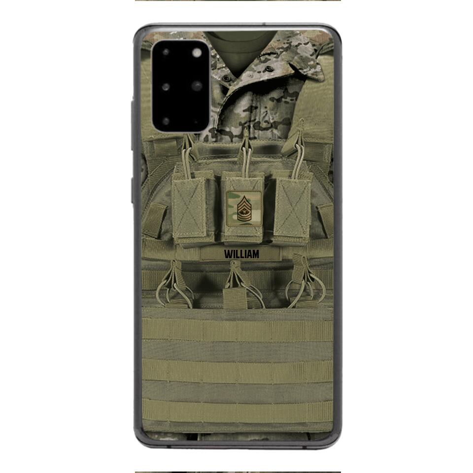 Personalized U.S Soldier Phone Case Printed 22APR-DT05
