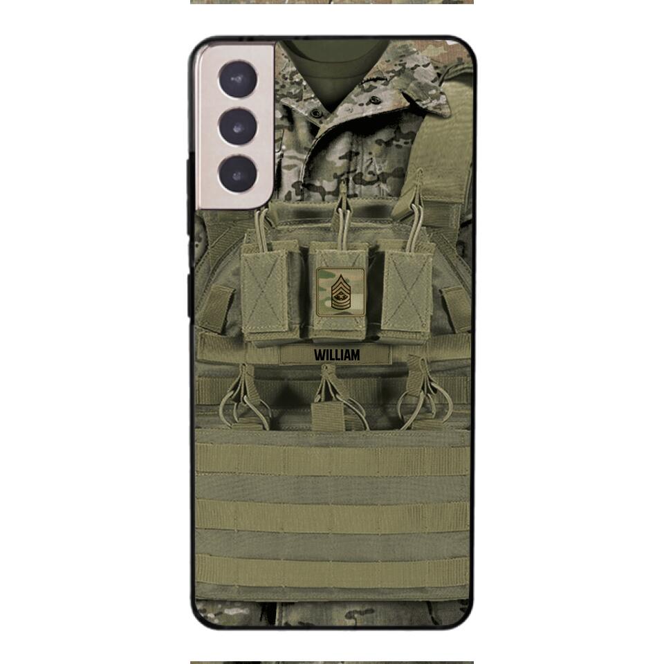 Personalized U.S Soldier Phone Case Printed 22APR-DT05