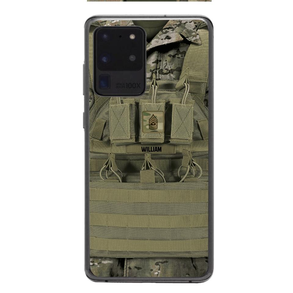 Personalized U.S Soldier Phone Case Printed 22APR-DT05